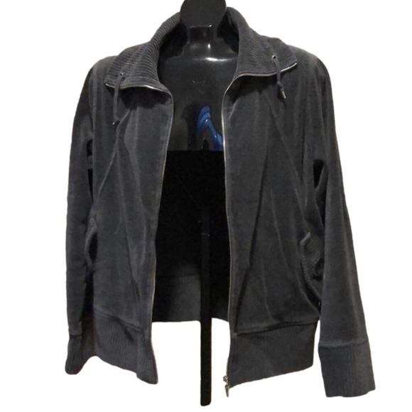 Dark Grey Jones New York Signature Sweater/Jacket, Size L - Picture 2 of 5